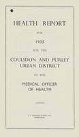 view [Report of the Medical Officer of Health for Coulsdon].