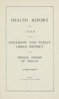 view [Report of the Medical Officer of Health for Coulsdon].