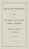 view [Report of the Medical Officer of Health for Coulsdon].