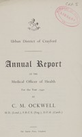 view [Report of the Medical Officer of Health for Crayford].