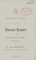 view [Report of the Medical Officer of Health for Crayford].