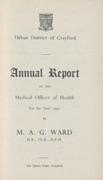 view [Report of the Medical Officer of Health for Crayford].