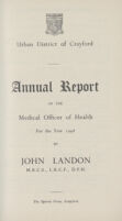 view [Report of the Medical Officer of Health for Crayford].