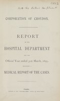 view [Report of the Medical Officer of Health for Croydon].