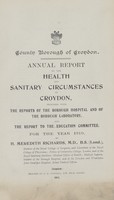 view [Report of the Medical Officer of Health for Croydon].