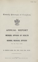 view [Report of the Medical Officer of Health for Croydon].