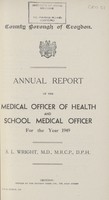 view [Report of the Medical Officer of Health for Croydon].