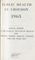 view [Report of the Medical Officer of Health for Croydon].