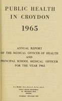 view [Report of the Medical Officer of Health for Croydon].