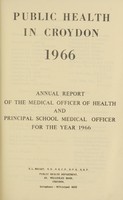 view [Report of the Medical Officer of Health for Croydon].