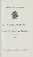 view [Report of the Medical Officer of Health for Dagenham].