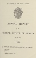 view [Report of the Medical Officer of Health for Dagenham].