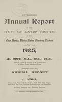 view [Report of the Medical Officer of Health for East Barnet].