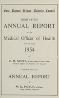 view [Report of the Medical Officer of Health for East Barnet].