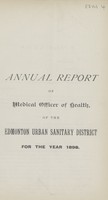 view [Report of the Medical Officer of Health for Edmonton].