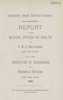 view [Report of the Medical Officer of Health for Edmonton].