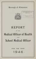 view [Report of the Medical Officer of Health for Edmonton].