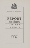 view [Report of the Medical Officer of Health for Edmonton].