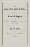 view [Report of the Medical Officer of Health for Enfield].