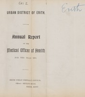 view [Report of the Medical Officer of Health for Erith].