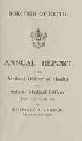 view [Report of the Medical Officer of Health for Erith].