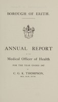 view [Report of the Medical Officer of Health for Erith].