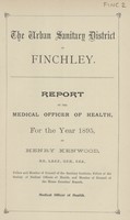 view [Report of the Medical Officer of Health for Finchley].