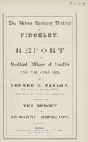 view [Report of the Medical Officer of Health for Finchley].