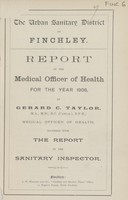 view [Report of the Medical Officer of Health for Finchley].