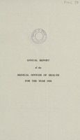 view [Report of the Medical Officer of Health for Finchley].