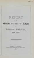 view [Report of the Medical Officer of Health for Friern Barnet].