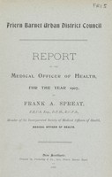 view [Report of the Medical Officer of Health for Friern Barnet].