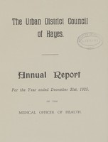 view [Report of the Medical Officer of Health for Hayes].