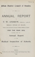 view [Report of the Medical Officer of Health for Hendon].