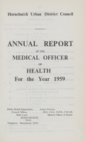 view [Report of the Medical Officer of Health for Hornchurch].