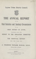 view [Report of the Medical Officer of Health for Leyton].