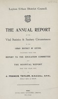 view [Report of the Medical Officer of Health for Leyton].