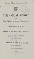 view [Report of the Medical Officer of Health for Leyton].