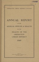 view [Report of the Medical Officer of Health for Orpington].