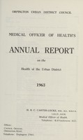 view [Report of the Medical Officer of Health for Orpington].