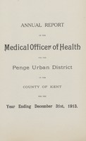 view [Report of the Medical Officer of Health for Penge].