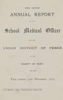 view [Report of the School Medical Officer for Penge].