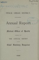 view [Report of the Medical Officer of Health for Penge].