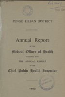 view [Report of the Medical Officer of Health for Penge].