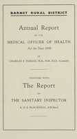 view [Report of the Medical Officer of Health for Barnet Rural District].