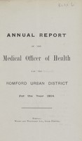 view [Report of the Medical Officer of Health for Romford].