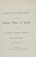 view [Report of the Medical Officer of Health for Romford].