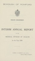 view [Report of the Medical Officer of Health for Romford].