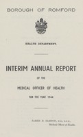 view [Report of the Medical Officer of Health for Romford].