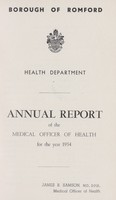 view [Report of the Medical Officer of Health for Romford].